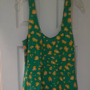 Midi Green and Yellow Tabitha Brown Dress